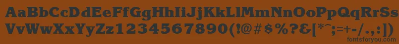 KroneextraboldRegular Font – Black Fonts on Brown Background