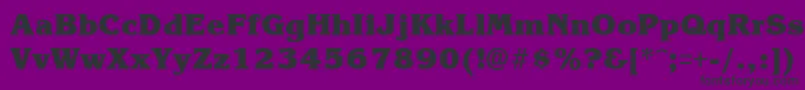 Шрифт KroneextraboldRegular – чёрные шрифты на фиолетовом фоне