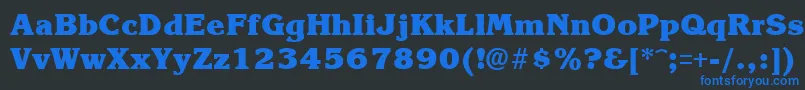 KroneextraboldRegular Font – Blue Fonts on Black Background