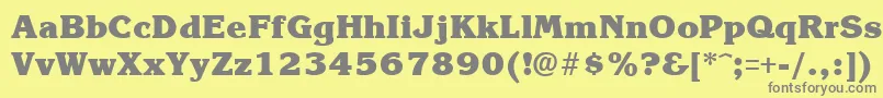 More about KroneextraboldRegular Font KroneextraboldRegular Font – Gray Fonts on Yellow Background