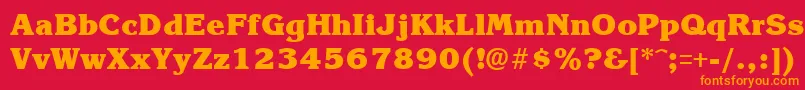 KroneextraboldRegular Font – Orange Fonts on Red Background