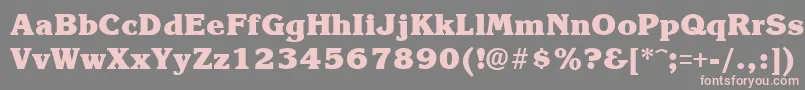 KroneextraboldRegular Font – Pink Fonts on Gray Background