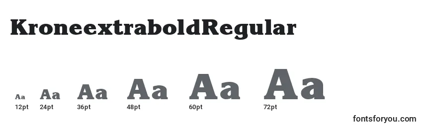 Rozmiary czcionki KroneextraboldRegular