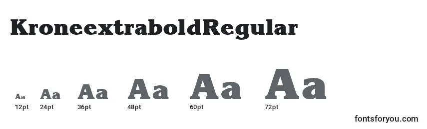 Größen der Schriftart KroneextraboldRegular