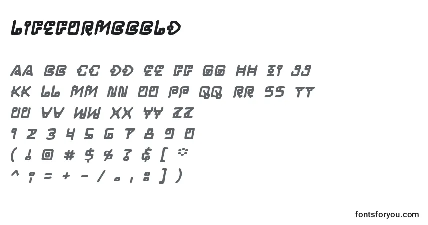 Шрифт LifeformbbBld – алфавит, цифры, специальные символы