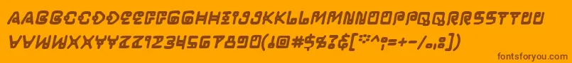 LifeformbbBld Font – Brown Fonts on Orange Background