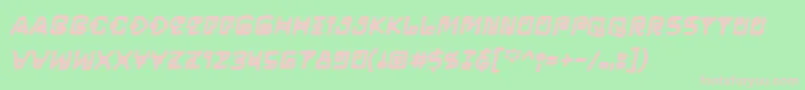 LifeformbbBld-fontti – vaaleanpunaiset fontit vihreällä taustalla