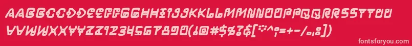 LifeformbbBld Font – Pink Fonts on Red Background