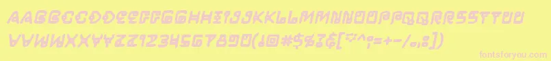 LifeformbbBld Font – Pink Fonts on Yellow Background