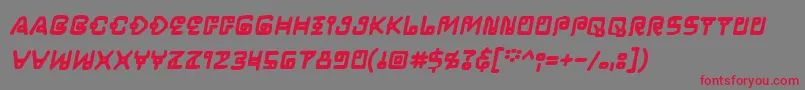 LifeformbbBld Font – Red Fonts on Gray Background