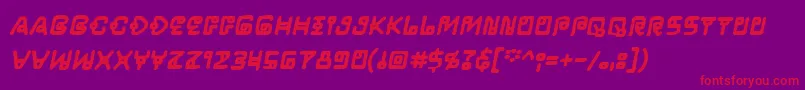 Шрифт LifeformbbBld – красные шрифты на фиолетовом фоне