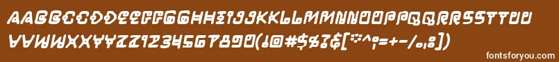 LifeformbbBld Font – White Fonts on Brown Background