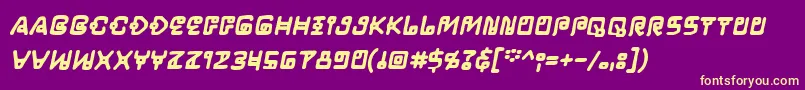 LifeformbbBld Font – Yellow Fonts on Purple Background