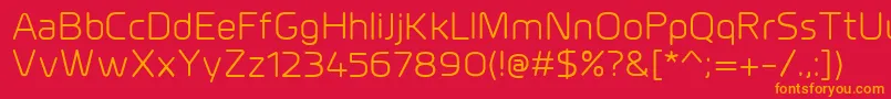 MillarRegular Font – Orange Fonts on Red Background