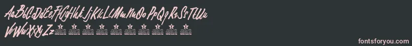 ElementsPersonalUse Font – Pink Fonts on Black Background