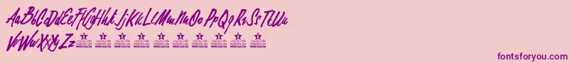 ElementsPersonalUse Font – Purple Fonts on Pink Background