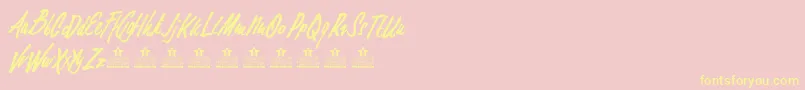 ElementsPersonalUse Font – Yellow Fonts on Pink Background