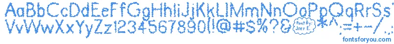 DinosaurSkin Font – Blue Fonts on White Background