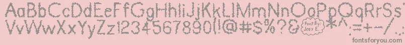 DinosaurSkin Font – Gray Fonts on Pink Background