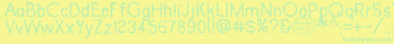 DinosaurSkin Font – Green Fonts on Yellow Background