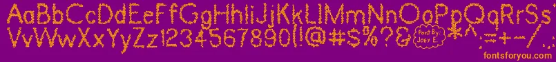 DinosaurSkin Font – Orange Fonts on Purple Background