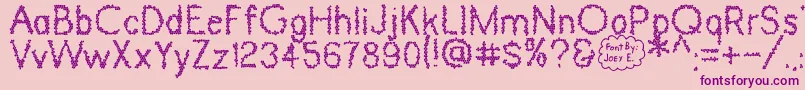 DinosaurSkin Font – Purple Fonts on Pink Background