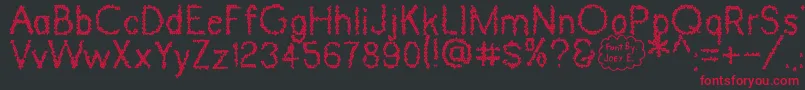 DinosaurSkin Font – Red Fonts on Black Background