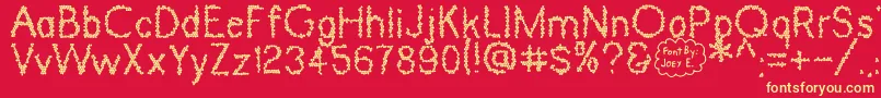 DinosaurSkin Font – Yellow Fonts on Red Background