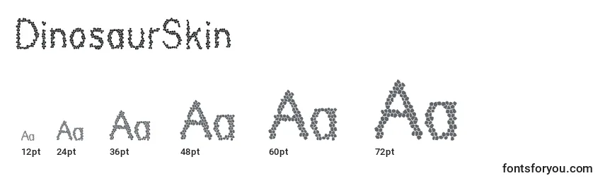 DinosaurSkin Font Sizes