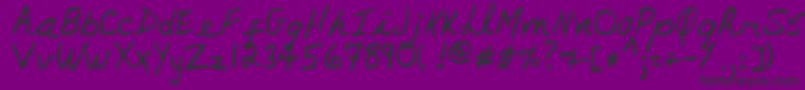 LynneRegular Font – Black Fonts on Purple Background