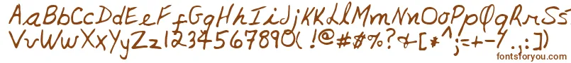 Шрифт LynneRegular – коричневые шрифты на белом фоне