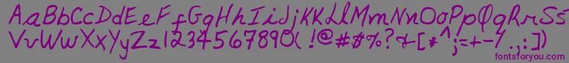 Шрифт LynneRegular – фиолетовые шрифты на сером фоне