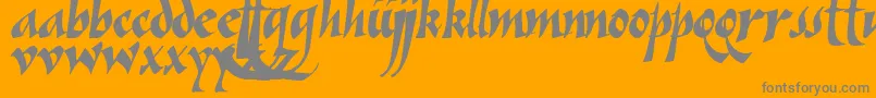 Vein-Schriftart – Graue Schriften auf orangefarbenem Hintergrund