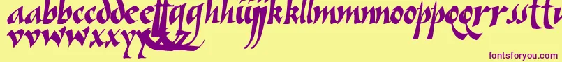 Vein Font – Purple Fonts on Yellow Background