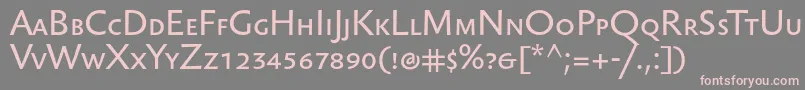 Czcionka Sebastiantextsc – różowe czcionki na szarym tle