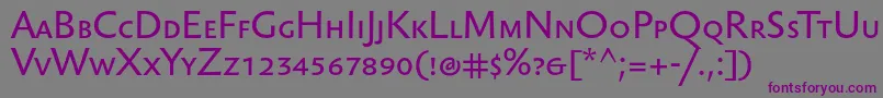 Шрифт Sebastiantextsc – фиолетовые шрифты на сером фоне