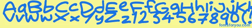 Daydreamer Font – Blue Fonts on Yellow Background