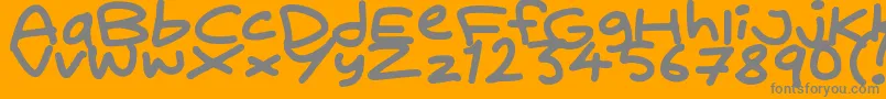 フォントDaydreamer – オレンジの背景に灰色の文字