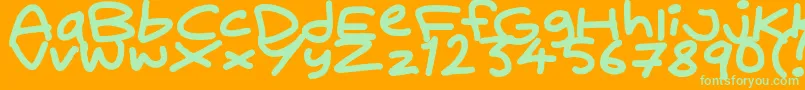 Daydreamer Font – Green Fonts on Orange Background