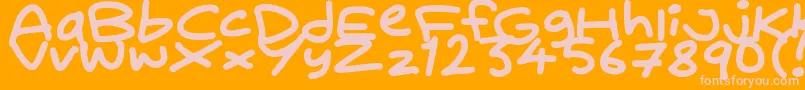 Więcej informacji o czcionce Daydreamer Czcionka Daydreamer – różowe czcionki na pomarańczowym tle