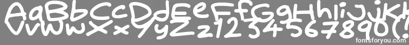 フォントDaydreamer – 灰色の背景に白い文字