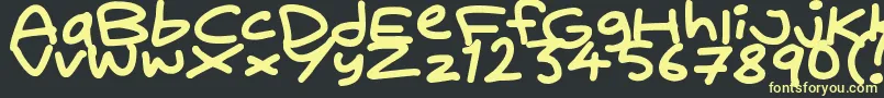 Daydreamer Font – Yellow Fonts on Black Background