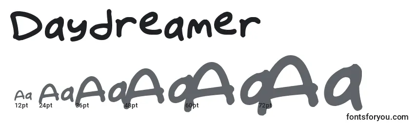 Daydreamer Font Sizes