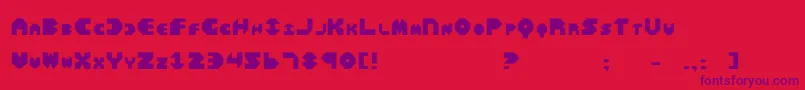 Bal11 Font – Purple Fonts on Red Background