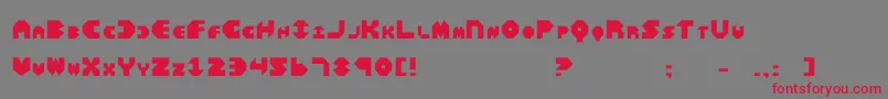 Bal11 Font – Red Fonts on Gray Background