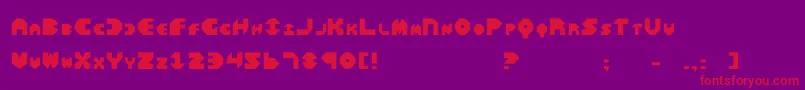 fuente Bal11 – Fuentes Rojas Sobre Fondo Morado