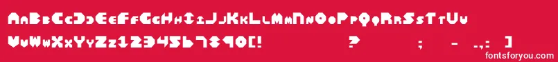 フォントBal11 – 赤い背景に白い文字