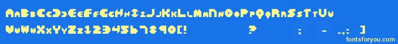 Bal11 Font – Yellow Fonts on Blue Background