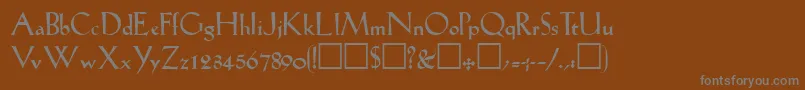 LilhvyRegular Font – Gray Fonts on Brown Background