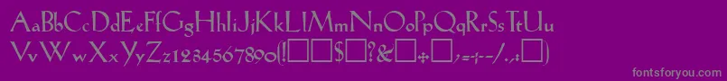 LilhvyRegular-Schriftart – Graue Schriften auf violettem Hintergrund